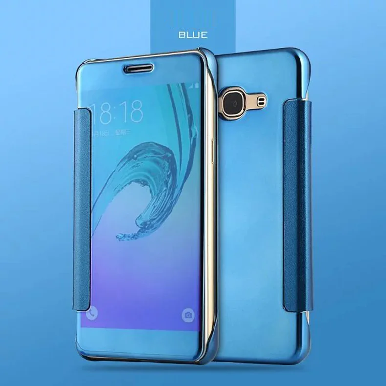 Leanonus зеркальное покрытие PC Флип Чехол Smart Clear View кожаный чехол для samsung Galaxy J310 J510 J710 J3 J5 J7 Капа
