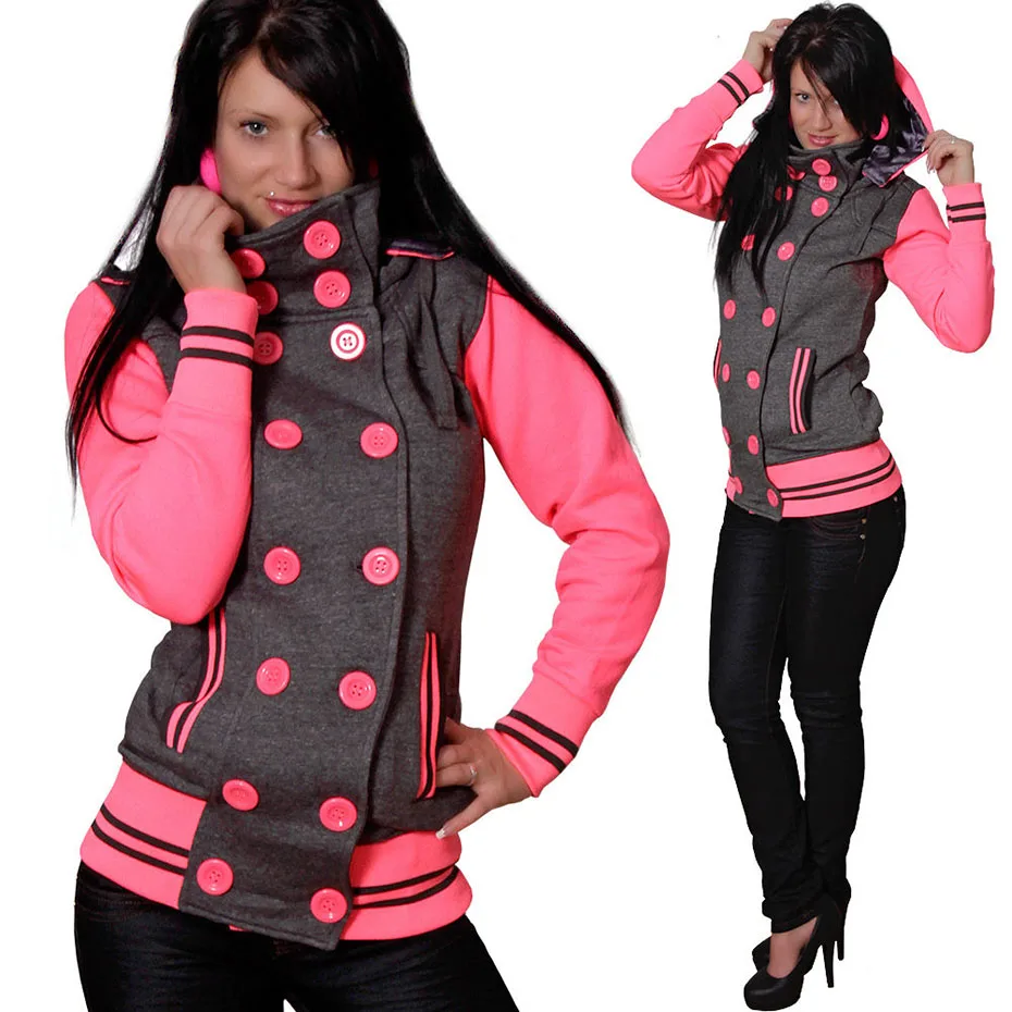 Хит продаж Женская толстовка Осень зима длинный рукав толстовки с капюшоном