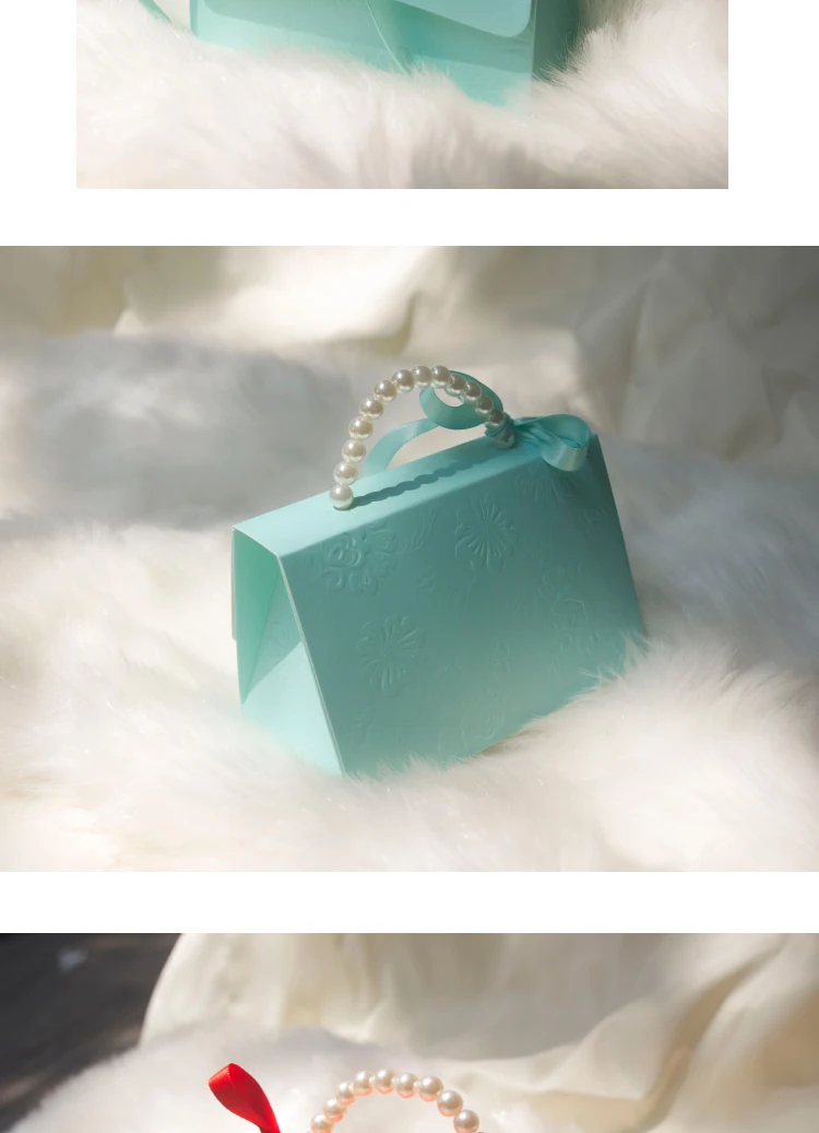 RMTPT 20 шт./лот искусственный жемчуг с ручками коробка конфет babyshower Подарочная коробка День Рождения украшения для свадебной сумки