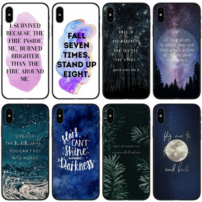 Вдохновляющие цитаты чехол мягкий силиконовый черный для телефона из ТПУ с