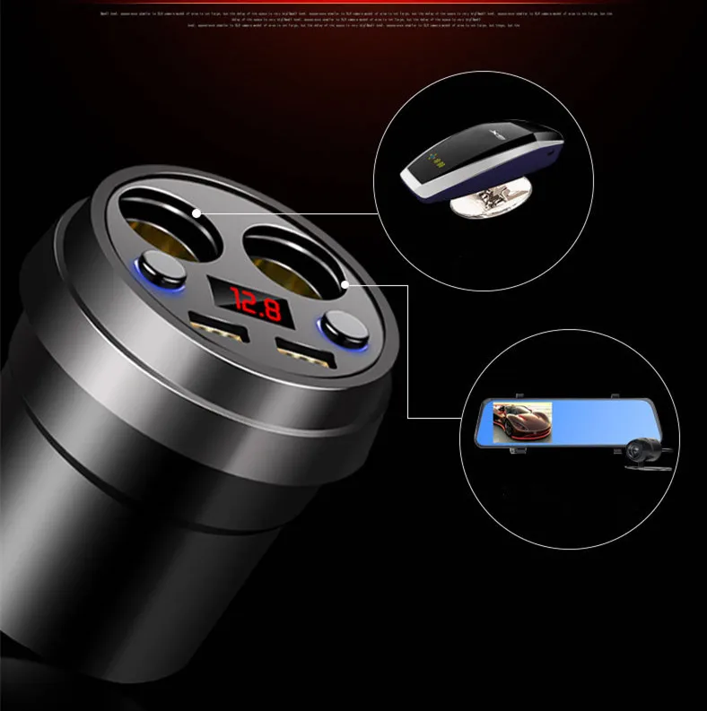 Blucub автомобильное зарядное устройство цифровой дисплей двойной USB порт для iPhone