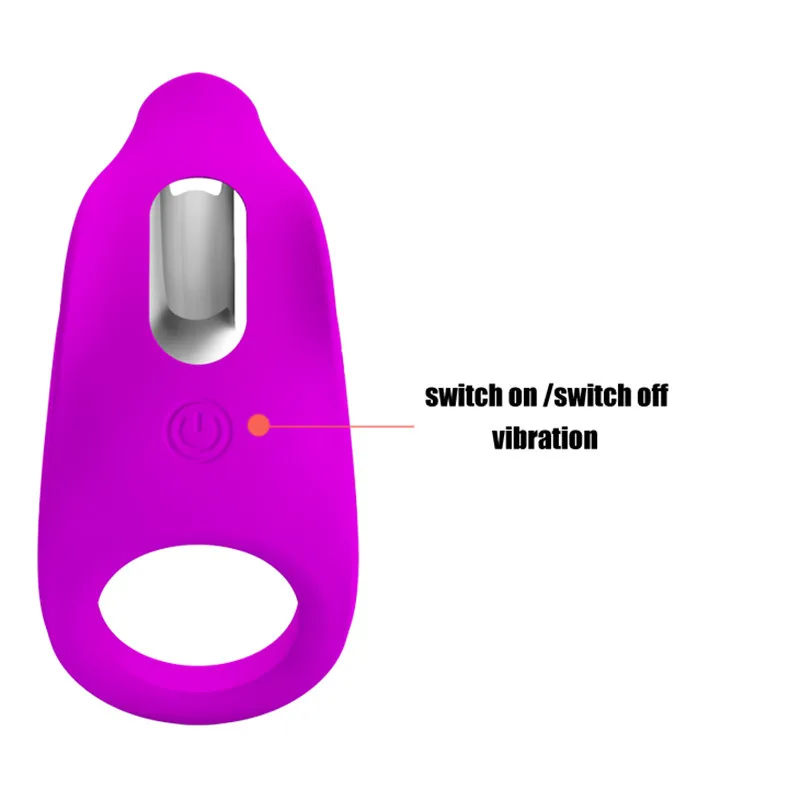 Перезаряжаемое вибрационное кольцо на член 7 скоростей Водонепроницаемый