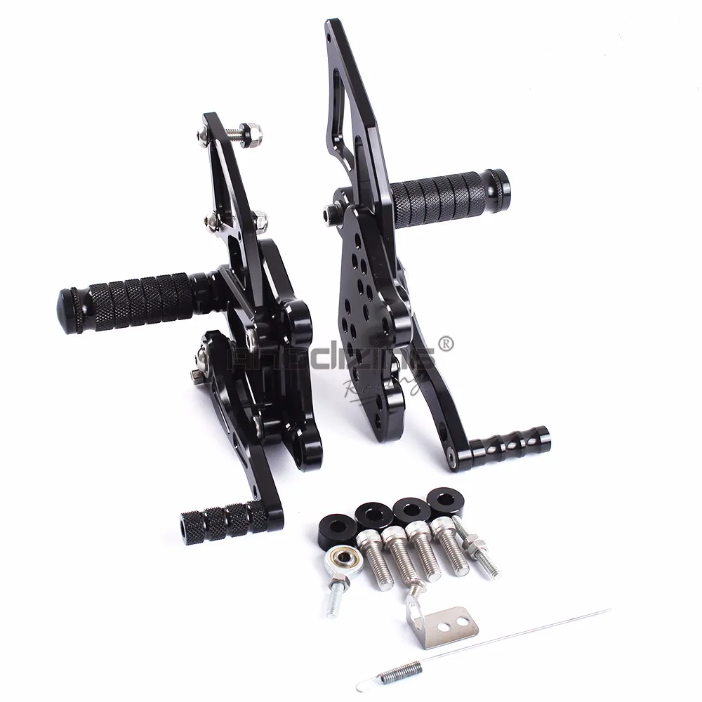 Полный ЧПУ Алюминиевый Мотоцикл Регулируемые Rearsets Footpeg задние наборы подножки для Kawasaki ninja300 NINJA 300 NINJA300R 2013