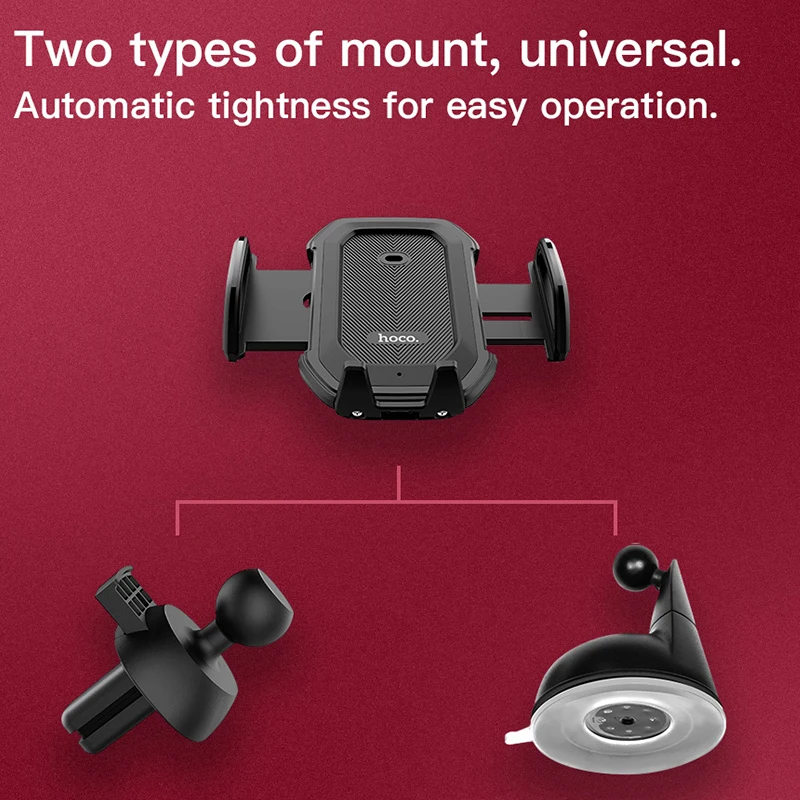 HOCO infrared automatically open Air Outlet Car Phone Holder Support Rotation Dashboard 360Rotation Cell Phones Stand for iphone | Мобильные
