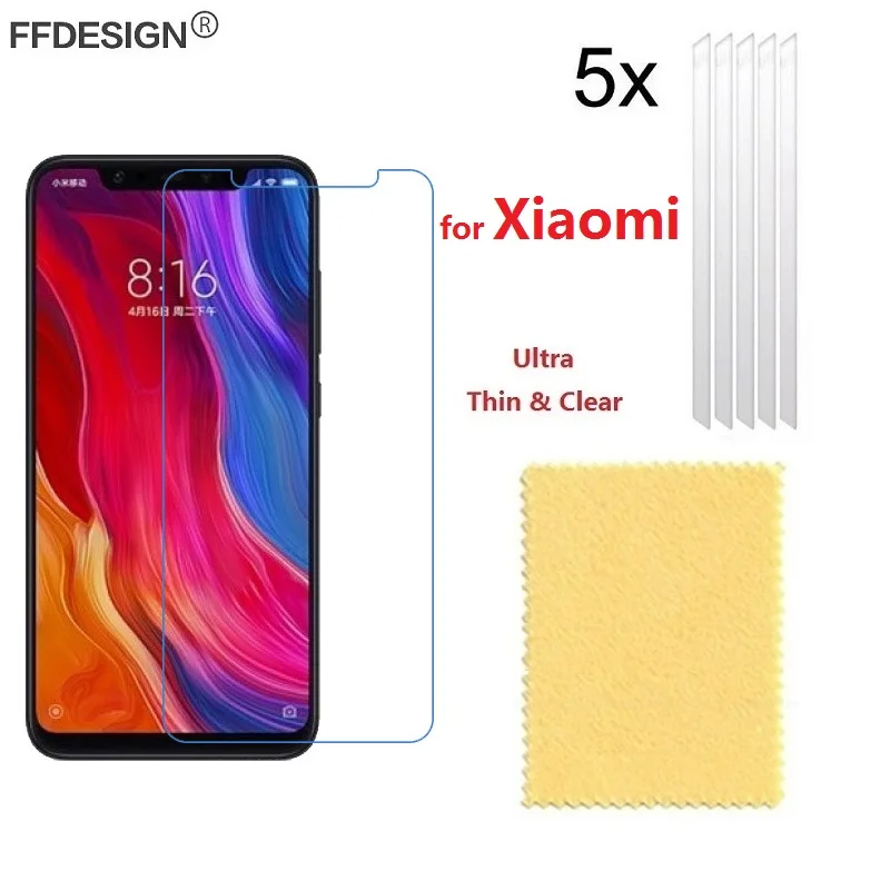 5x прозрачная защитная пленка для ЖК экрана Xiaomi Mi 9 8 SE Lite 6 Mi6 Mi5 6X 5X A2 A1 не закаленное