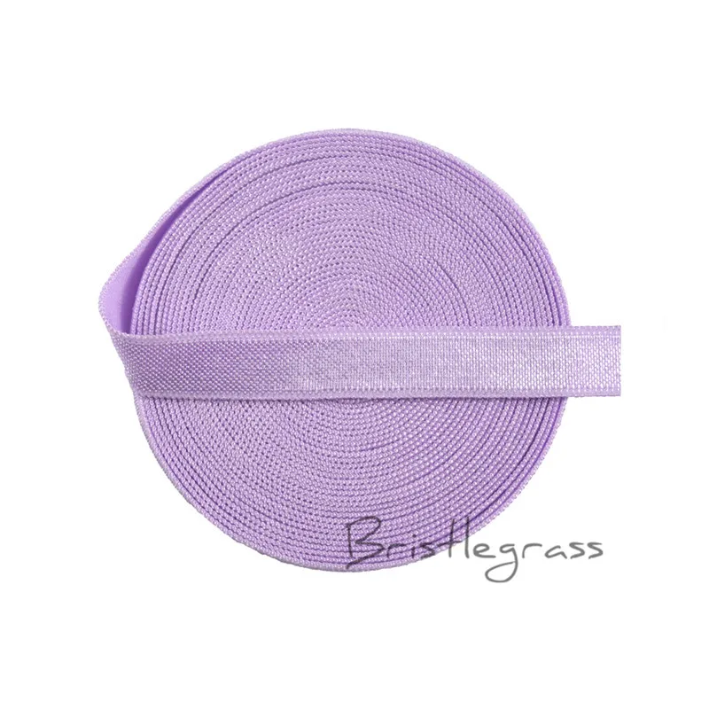 Light Orchid BRISTLEGRASS 5 ярдов 3/" 10 мм цельный спандекс атласная лента блестящая не откидывающаяся резинка повязка на голову бюстгальтер ремень платье кружевная отделка DIY шитье - Цвет: Light Orchid
