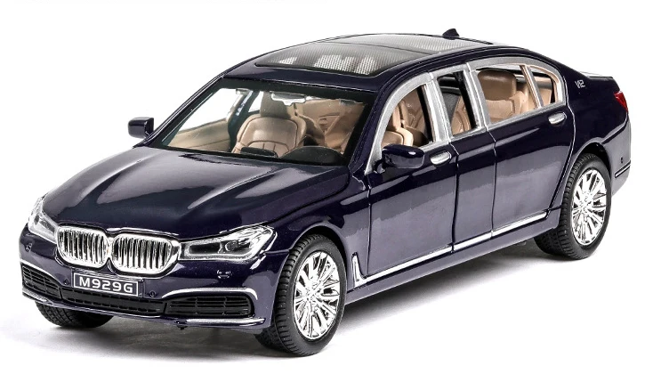 Модель автомобиля из расширенного сплава 1:24 760LI со звуком и светом|car model toy|diecast car