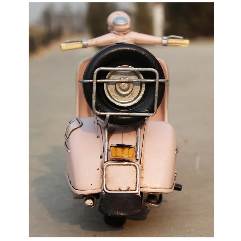 Vespa модель розовый синий vintag 1955 Италия старый автомобиль металлическая игрушка 2 колеса мотоцикл 1:12 Модель двигателя для bjd Blyth кукла фотография