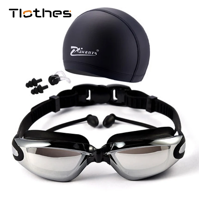 Профессиональные анти туман УФ Защита силиконовые очки с крышкой набор