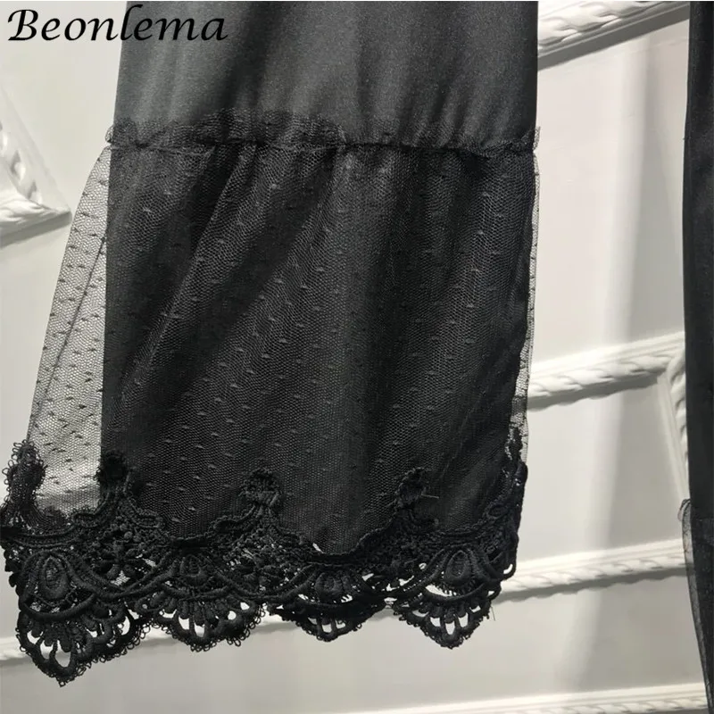 Beonlema женский кафтан абайя Дубай мусульманская мода кафтан женский черный кружево арабский Musulman открытый ТОБ ислам Femme одежда