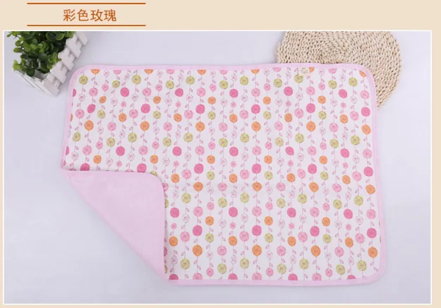 Rose Горячая Распродажа, 50x70 см, Детский водонепроницаемый коврик для кровати в виде мочи, многоразовые пеленки для животных, для путешествий и дома, пеленальные подушечки - Цвет: Rose