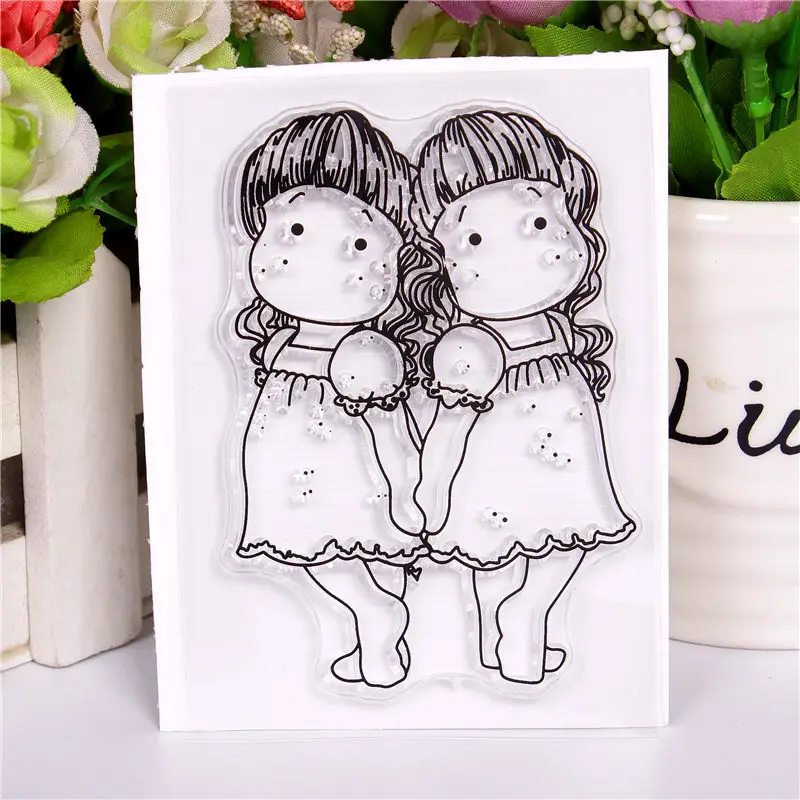 Прозрачные силиконовые штампы для маленьких девочек или