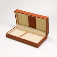 pu leather pen storage case new metal pen package gift boxes case business display boxes can customize logo w088