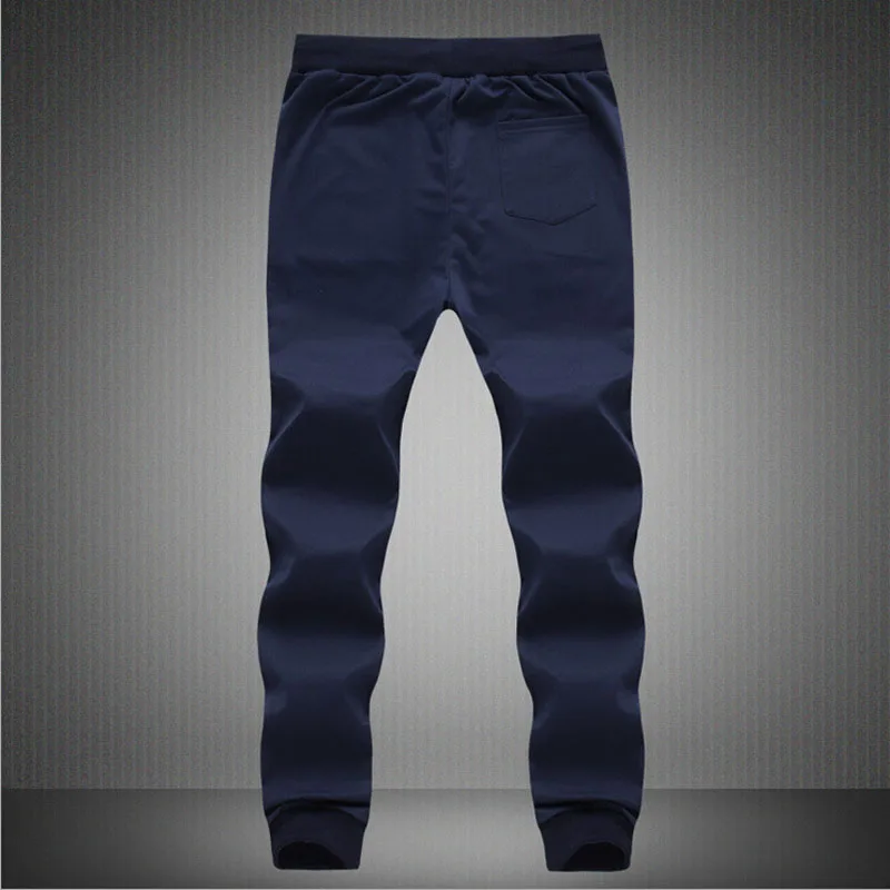 2016 Новая Мода Повседневная Сторона Полосой Тощий Теплые Мужские Штаны Гарем