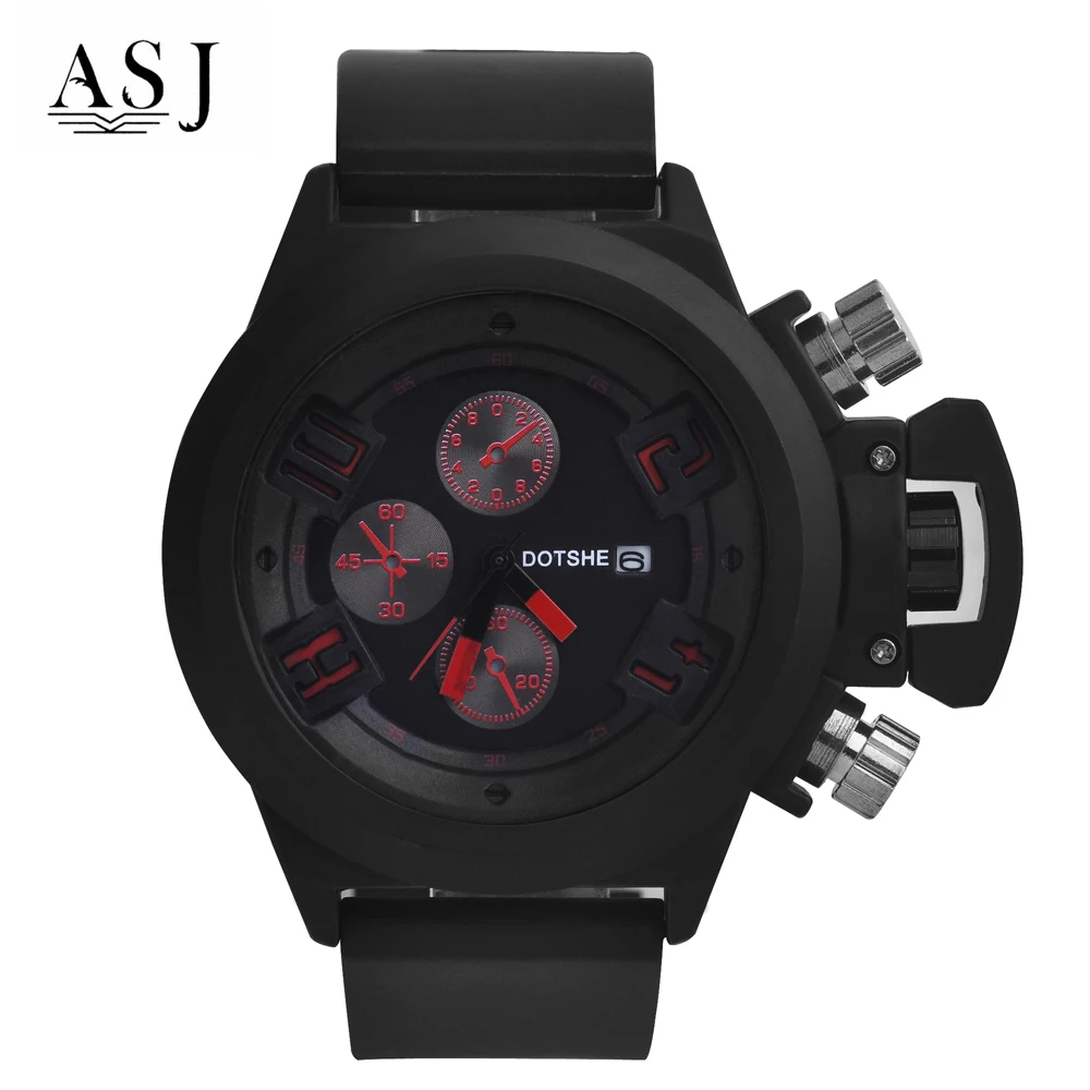 ASJ Брендовые мужские часы спортивные водонепроницаемые наручные Relogio Masculino PU