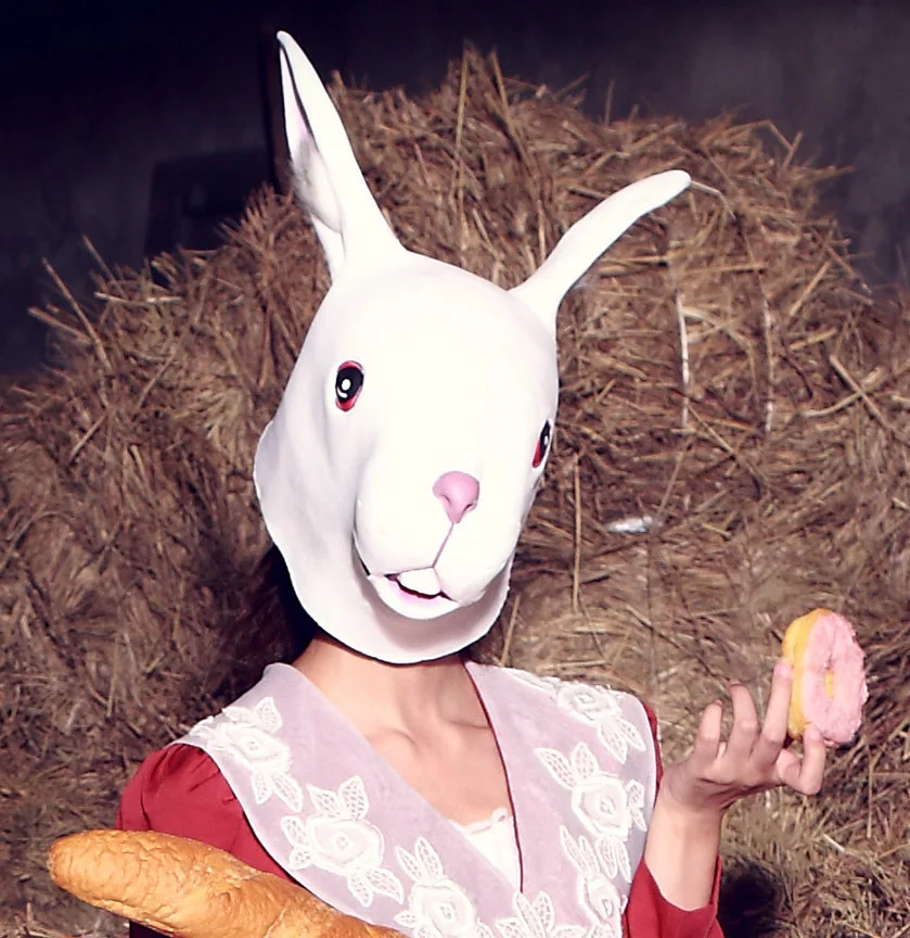 COS кролик маски танцы вечеринок женские головные уборы куклы костюмы модели