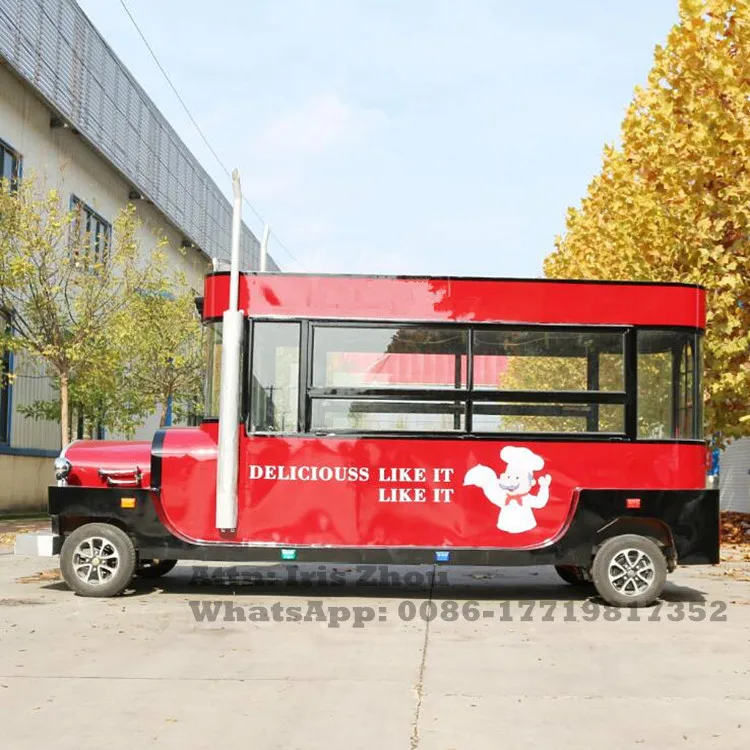 5m Длина 3500W 60V Батарея снэк продавать Ретро электрическая тележка для пищевых