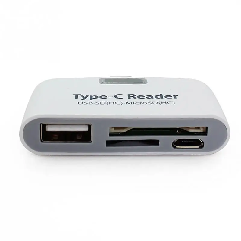 4 в 1 ABS USB 3,1 type C USB-C TF Micro SD OTG кард-ридер для Macbook Phone Tablet