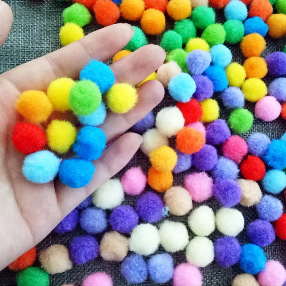 200 шт партия Фестиваль Сделай Сам ремесло помпоны мягкие пушистые шары войлочные