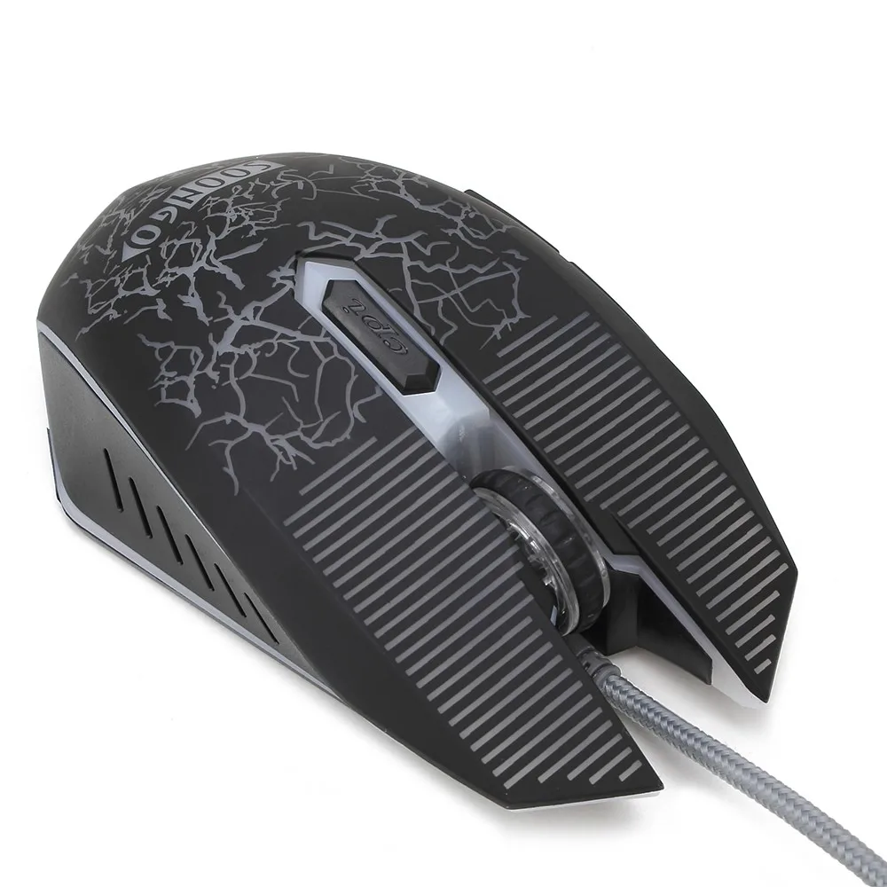 Проводная игровая мышь, оптическая мышь, USB, светодиодный, для дыхания, 3200 dpi, регулируемая, 6 кнопок, мышь для ПК, компьютера, ноутбука
