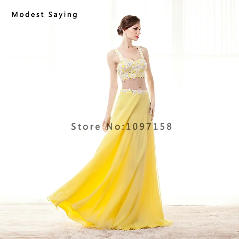 Сексуальное желтое ТРАПЕЦИЕВИДНОЕ ПЛАТЬЕ ИЗ 2 предметов с аппликацией из бисера