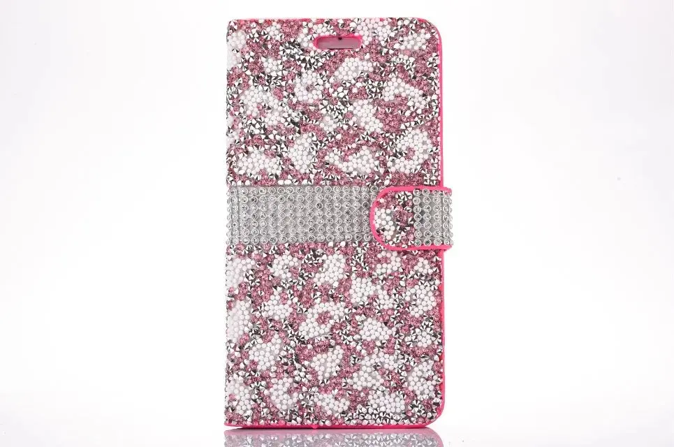 Желе алмаз магнитного притяжения PU кожаный бумажник чехол с карт памяти для iPhone 7