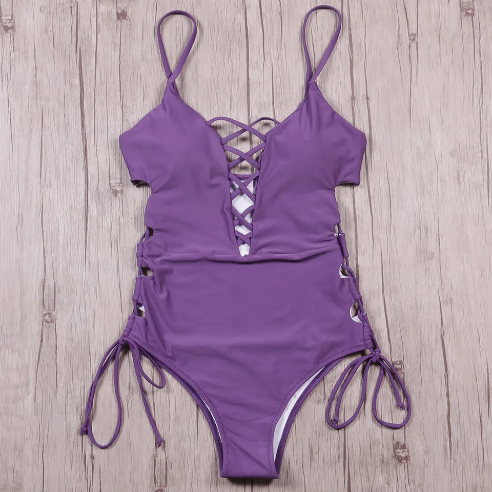 Женский купальник с открытой спиной KayVis купальник-монокини вырезом на спине