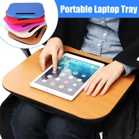 kicute desk bed cushion knee lap handy computer reading writing table tablet tray cup holder laptop stand pillow office desk set