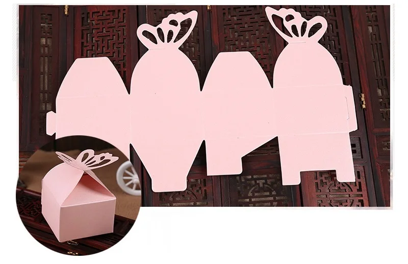 1000 шт Бесплатная доставка жемчужная бумажная Свадебная коробка для сладостей с