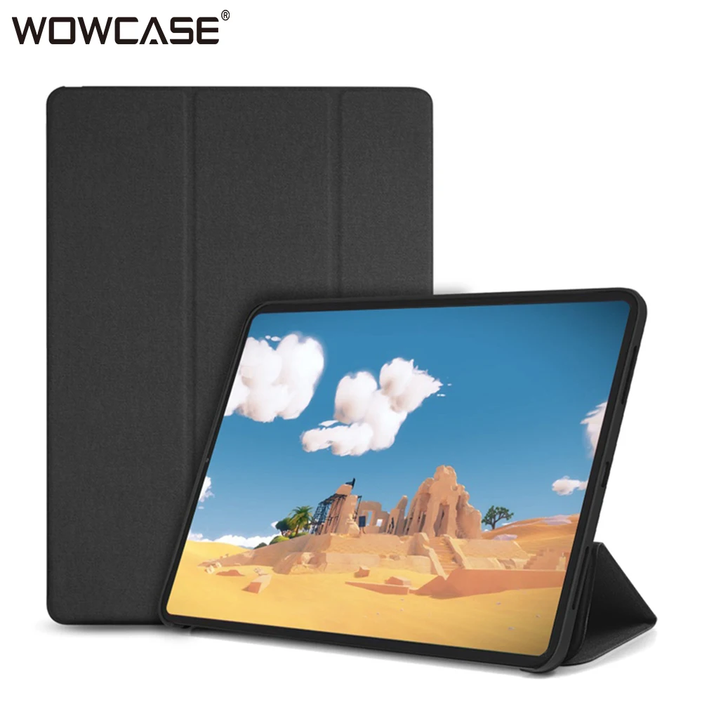 Роскошный кожаный чехол для iPad Pro 12 9 2018 WOWCASE ультра тонкий с тремя сложениями