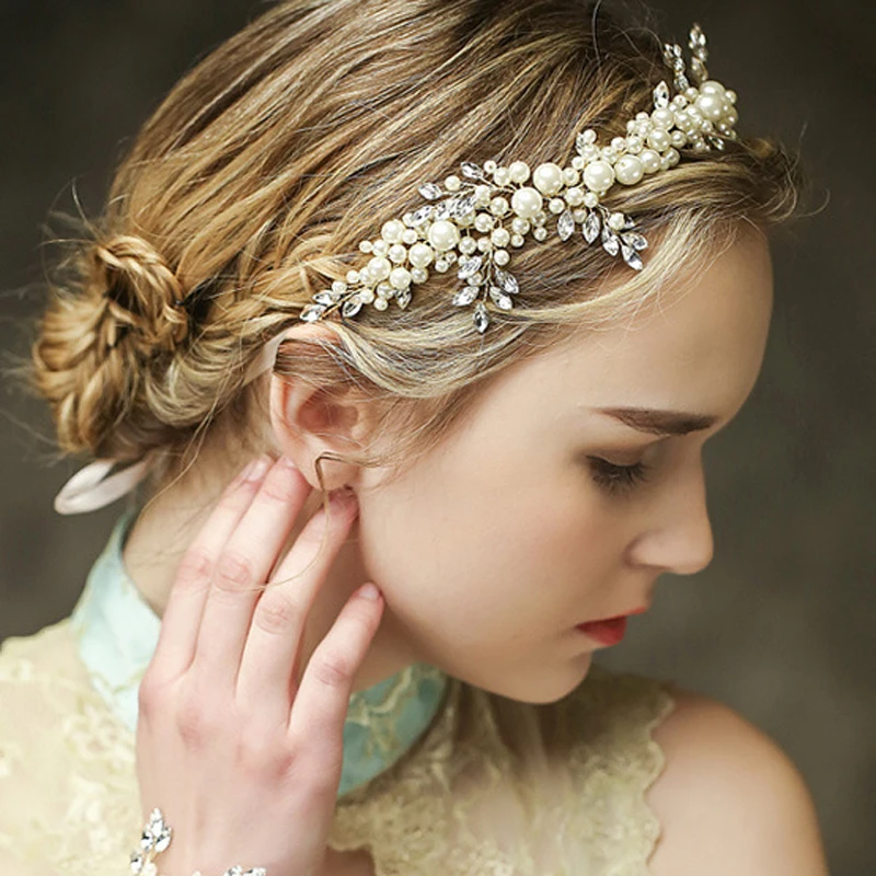 Роскошные головные повязки ручной работы с кристаллами свадебный головной убор