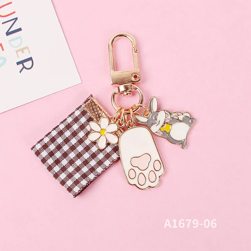 Японский и корейский креативный брелок с персиковым сердцем милым кроликом