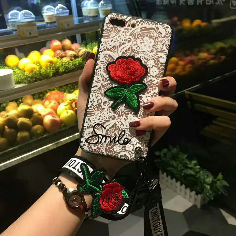 Модный сексуальный чехол для телефона с 3D розами Apple iPhone 7 6 S 8 7Plus X XR XS Max Plus