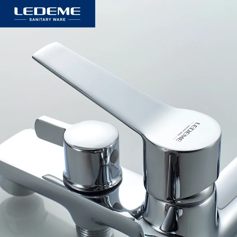 LEDEME Смесители для ванной мульти воды на выходе Душ латунь хром Настенный