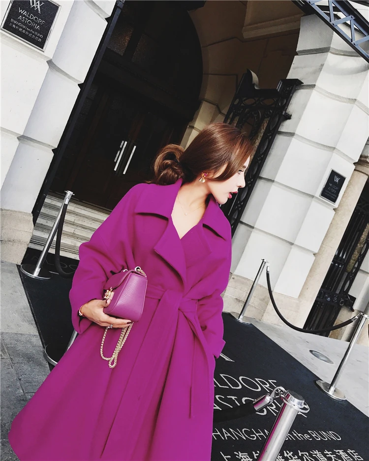 Длинный костюм плащ-Пыльник с длинным рукавом Осенний Женский Тренч ветровка