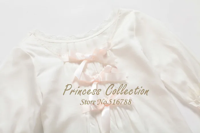 Бесплатная доставка женская шелковая ночная рубашка принцессы длинная белая