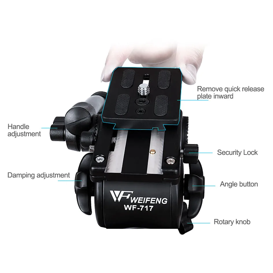Профессиональный сверхмощный штатив ALUMOTECH 1 8 м Weifeng717 видеокамера DSLR Cam Studio|1.8m