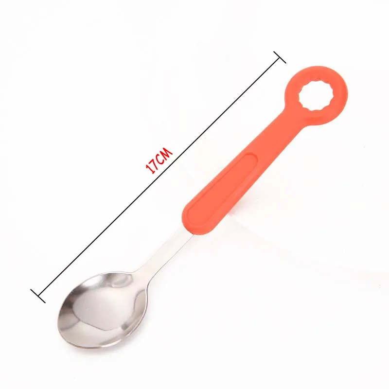 Tool Style Flatware Children Dinnerware Set Spanner Design Steak Knife Kid Tableware Soup Scoop Dinner Fork 3pcs | Дом и сад