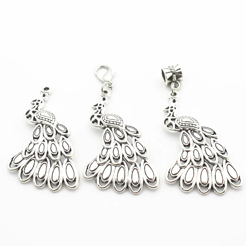 Подвески-подвески mix3 из сплава с павлином подвески застежкой-лобстером