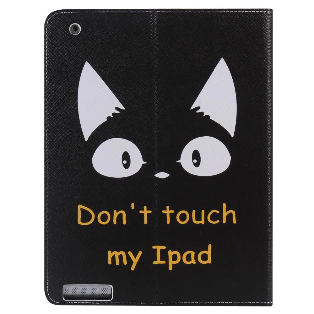 Для IPad 2, 3, 4 милый мультфильм с отделением для карт Стенд Флип PU кожаный чехол для Apple IPad 2 3 4 IPad2 IPad3 IPad4 чехол для планшета