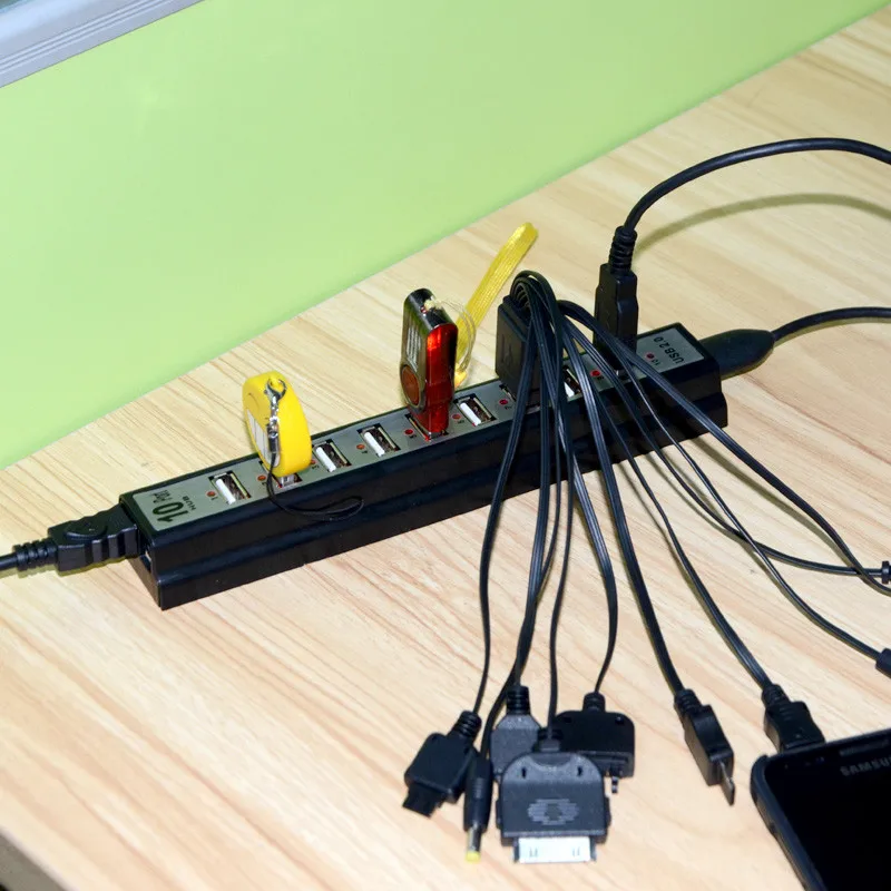 Новинка мультиперсональный компьютер USB концентратор 10 портов 2 0 периферийные