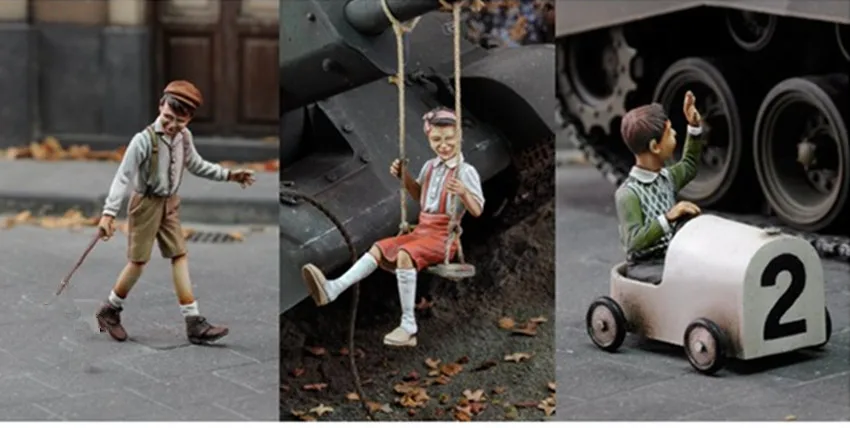 1/35 модельная фигурка из смолы разобранный Неокрашенный набор 00154 | Игрушки и