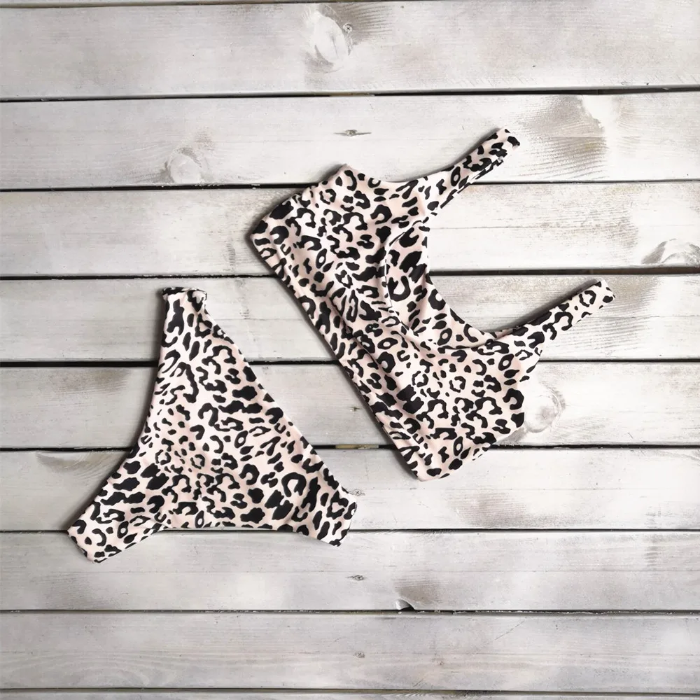 Бикини 2019 купальный костюм женский Сексуальная леопардовая расцветка обернутый