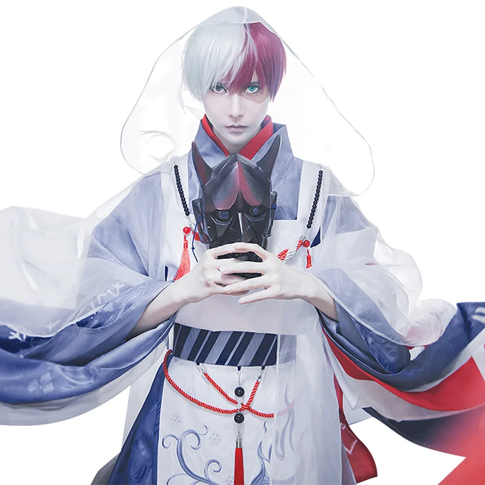 VEVEFHUANG/Новинка Костюм для косплея My Hero academic Todoroki Shoto Платье кимоно Униформа