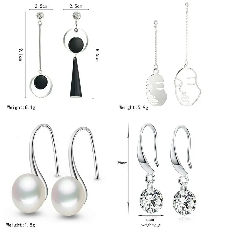 Новинка 2020 г. модные серьги капли серебряного цвета для женщин ювелирные изделия