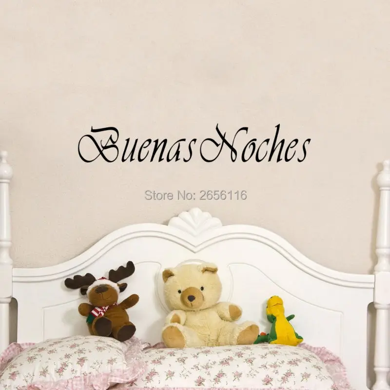 Испанские настенные наклейки с цитатами хорошей ночи виниловые надписью Good night и