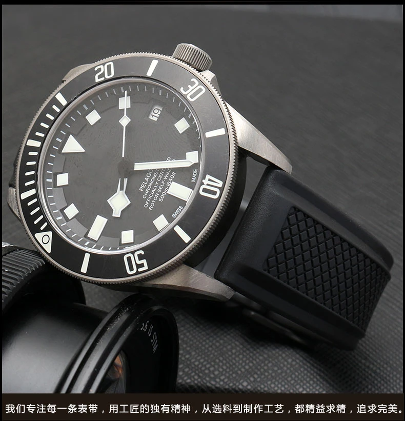 Фторкаучук, ремешок для часов подходит для Omega Rolex воды призрак King Seiko Водонепроницаемый силикагель цепь 19 22 мм Для мужчин, мужские часы