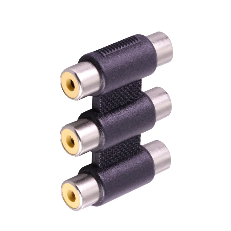 10 шт. 6 RCA гнездо Аудио Адаптер никелированный 3x2RCA разъем 6xRCA Женский конвертер