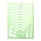 Студенческая математическая обучающая пластиковая линейка шаблонов транспортир зеленый пластик