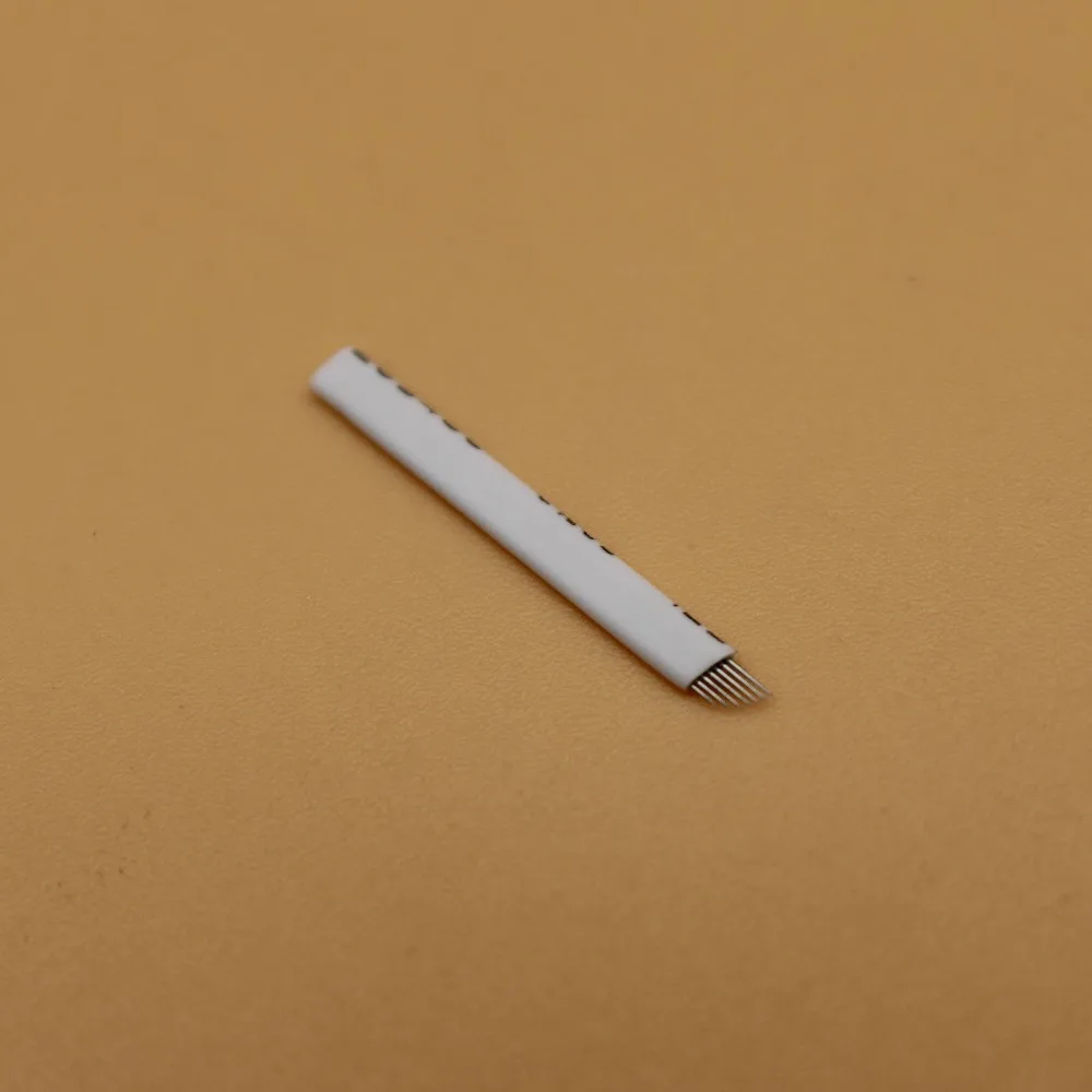 50 шт. 7 Pin иглы для тату бровей Перманентный макияж лезвие 3D вышивки микроблейдинг